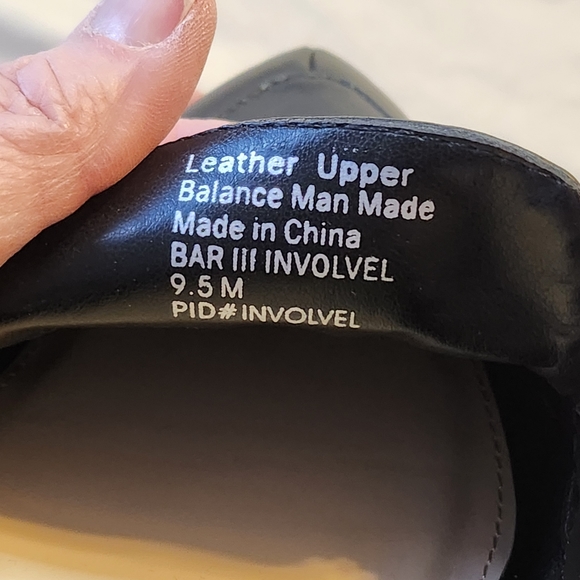 ♡Bar III Involvel Women's Black Leather Pointy Toe Loafers w/Silver Accent 9.5M - Picture 9 of 10